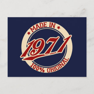 Made In 1971 Postcard