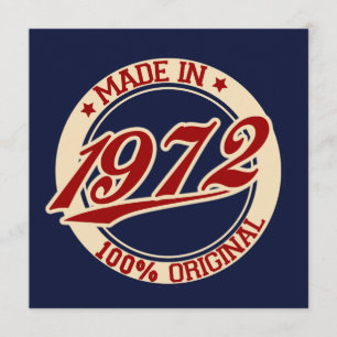 Made In 1972 Card