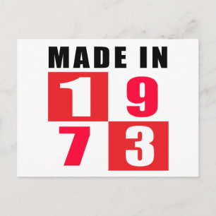 Made In 1973 Birthday Designs Postcard
