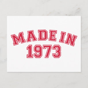 Made in 1973 postcard