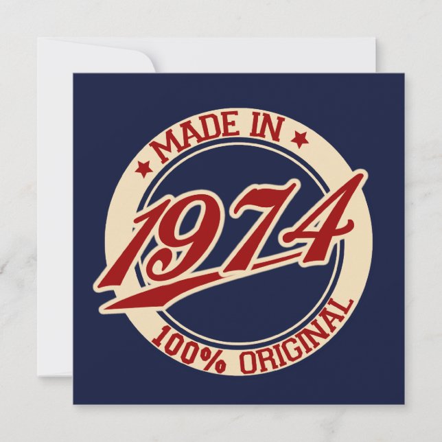 Made In 1974 Card (Front)