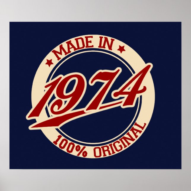 Made In 1974 Poster (Front)
