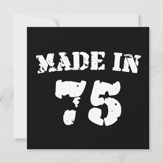 Made In 1975 Card (Front)