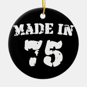 Made In 1975 Ceramic Tree Decoration