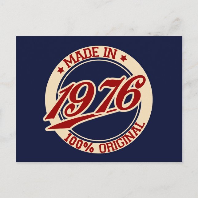 Made In 1976 Postcard (Front)