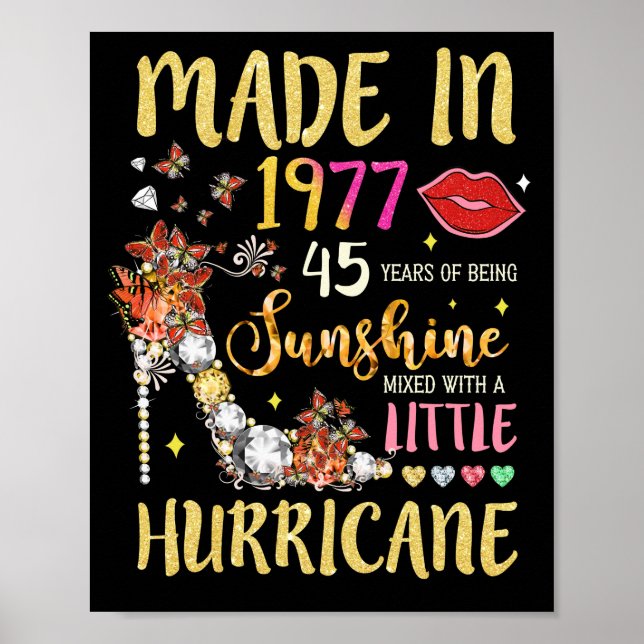 Made In 1977 45 Years Of Being Sunshine Mixed Poster (Front)