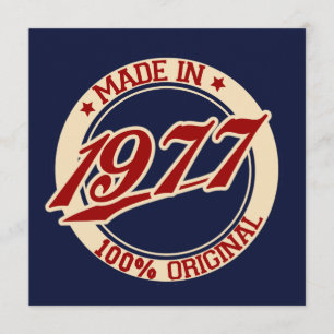 Made In 1977 Card