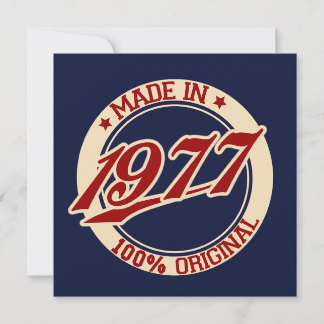 Made In 1977 Card (Front)