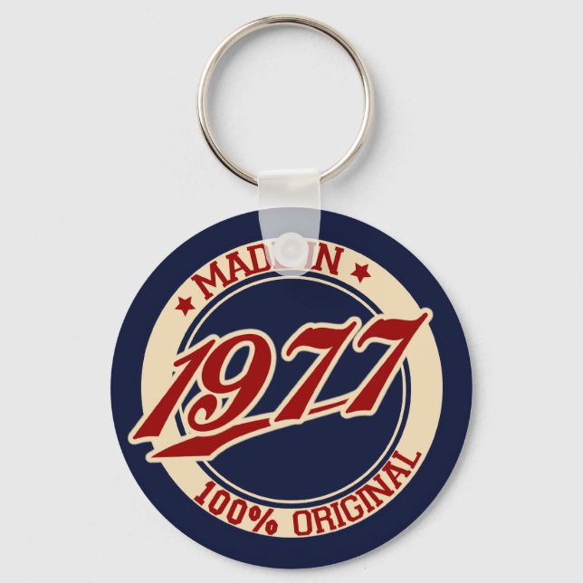 Made In 1977 Key Ring (Front)