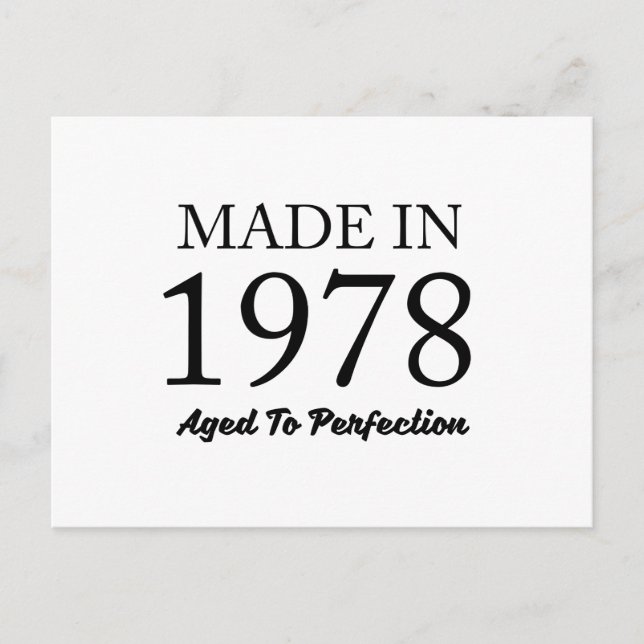 Made In 1978 Postcard (Front)