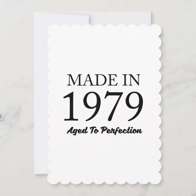 Made In 1979 Card (Front)
