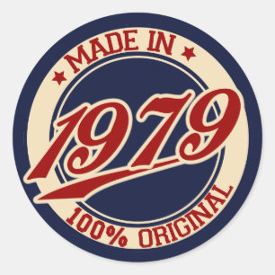 Made In 1979 Classic Round Sticker