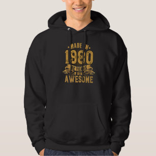 Made In 1980 42 Years Of Being Awesome 42nd Birth Hoodie