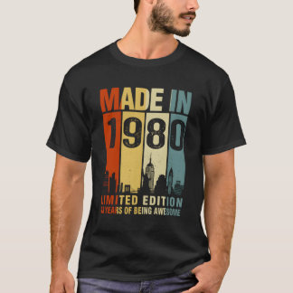 Made In 1980 43 Years Of Being Awesome T-Shirt