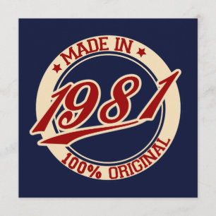 Made In 1981 Card
