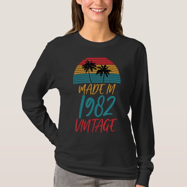 Made In 1982 Tees Vintage  Retro Style (Front)