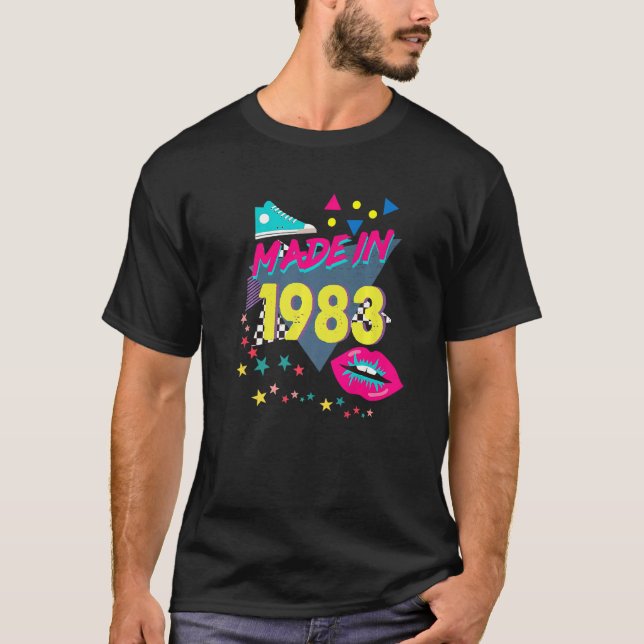 Made In 1983 39th Birthday 80s 90s 1990s 1980s Nos T-Shirt (Front)