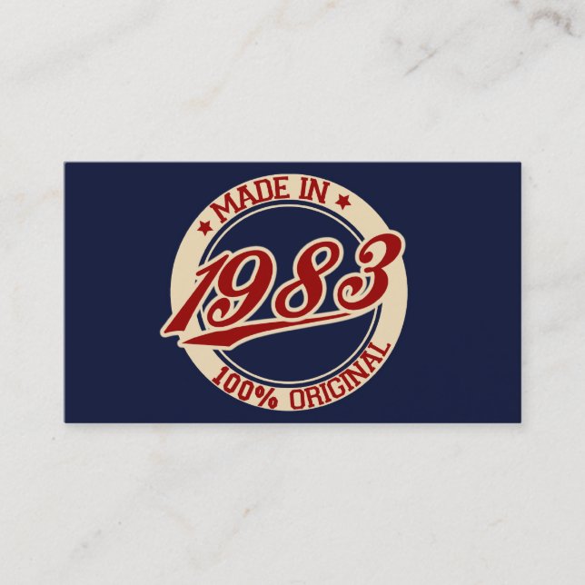 Made In 1983 Business Card (Front)
