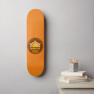 MADE IN 1983 funny birthday gift Skateboard