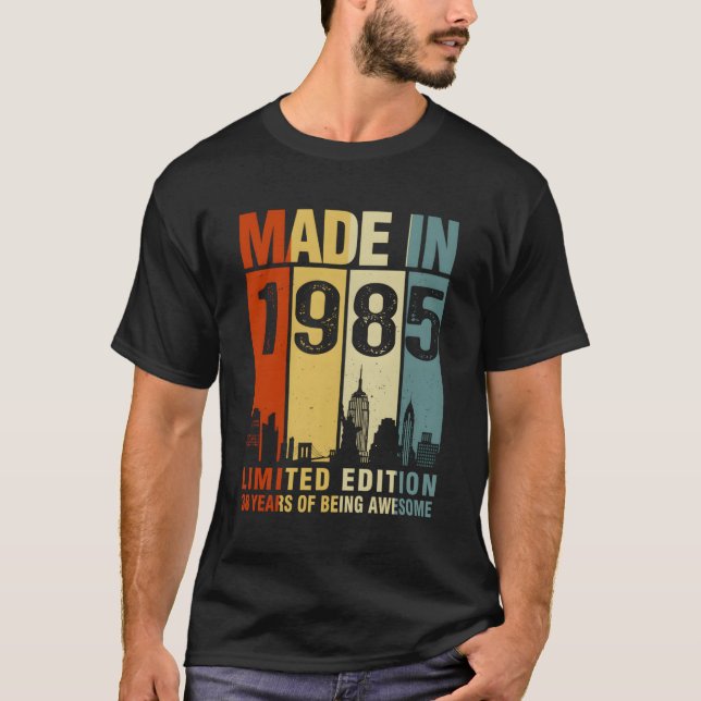 Made In 1985 38 Years Of Being Awesome T-Shirt (Front)