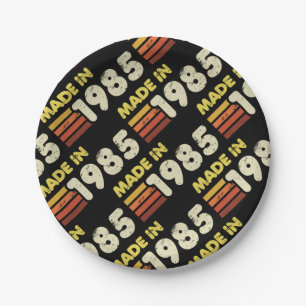 Made In 1985 40th Birthday Paper Plate