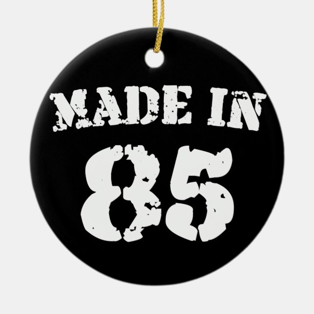Made In 1985 Ceramic Tree Decoration (Front)