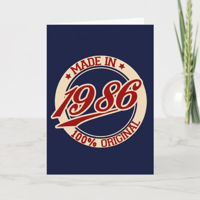 Made In 1986 Card (Front)