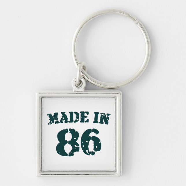 Made In 1986 Key Ring (Front)