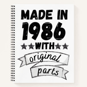 made in 1986 with original parts, notebook