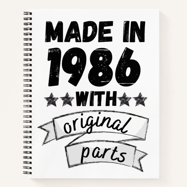 made in 1986 with original parts, notebook (Front)