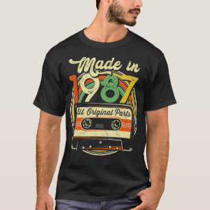 Made in 1987 34th Birthday Gifts Cassette Tape Vin T-Shirt