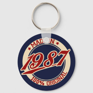 Made In 1987 Key Ring