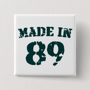 Made In 1989 15 Cm Square Badge