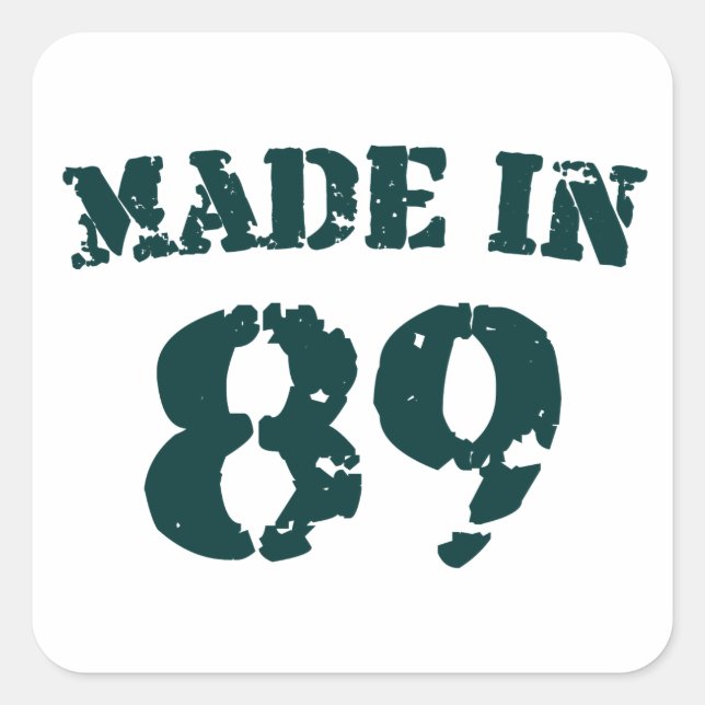 Made In 1989 Square Sticker (Front)