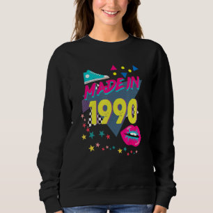 Made In 1990 32nd Birthday 80s 90s 1990s 1980s Nos Sweatshirt