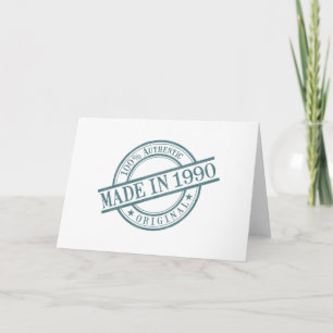 Made in 1990 Large Greeting Card