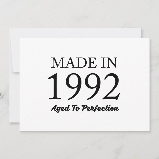Made In 1992 Card (Front)