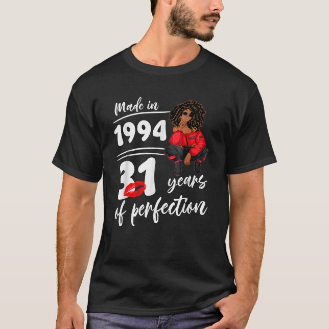 Made In 1994 31 Years Of Perfection Birthday Melan T-Shirt (Front)