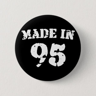 Made In 1995 6 Cm Round Badge