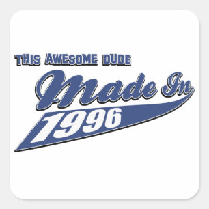 Made in 1996 square sticker