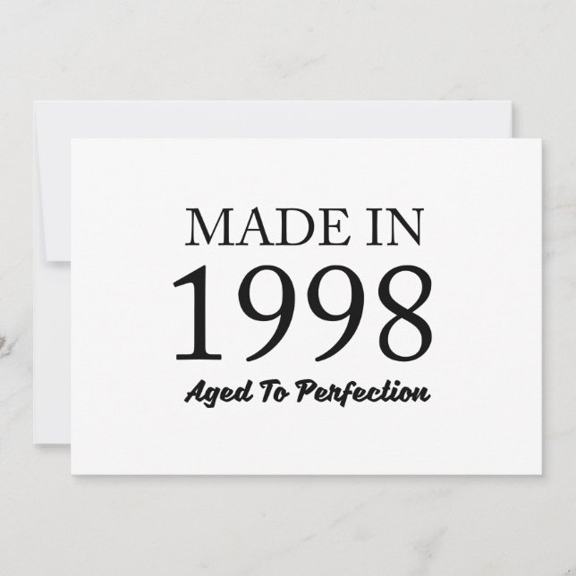 Made In 1998 Card (Front)