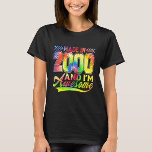 Made In 2000 And I'm Awesome Colour Spectrum Birth T-Shirt