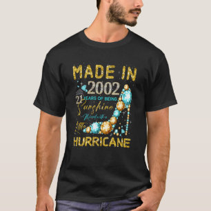 Made In 2002 Floral 21 Years Old 21st Birthday For T-Shirt
