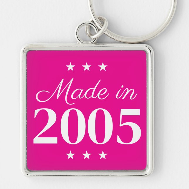 Made in 2005 Limited Edition Text Key Ring (Front)