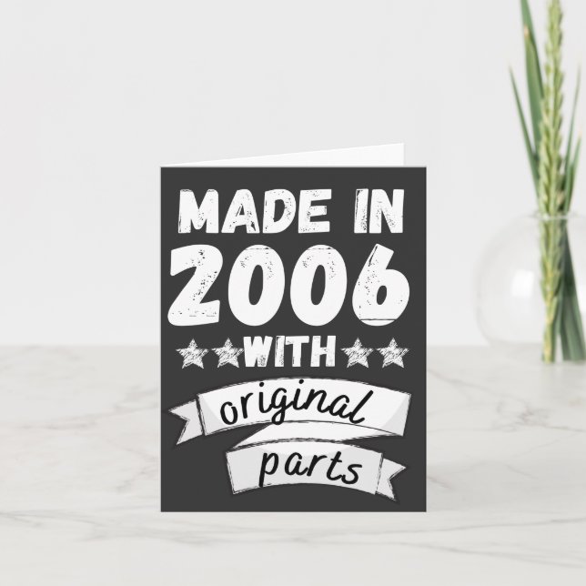 made in 2006 with original parts, note card (Front)
