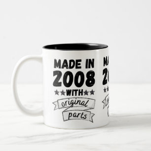 made in 2008 with original parts, Two-Tone coffee mug