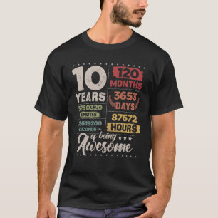 Made In 2013 Floral 10 Years Old 10Th Birthday Gif T-Shirt