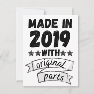 made in 2019 with original parts, card