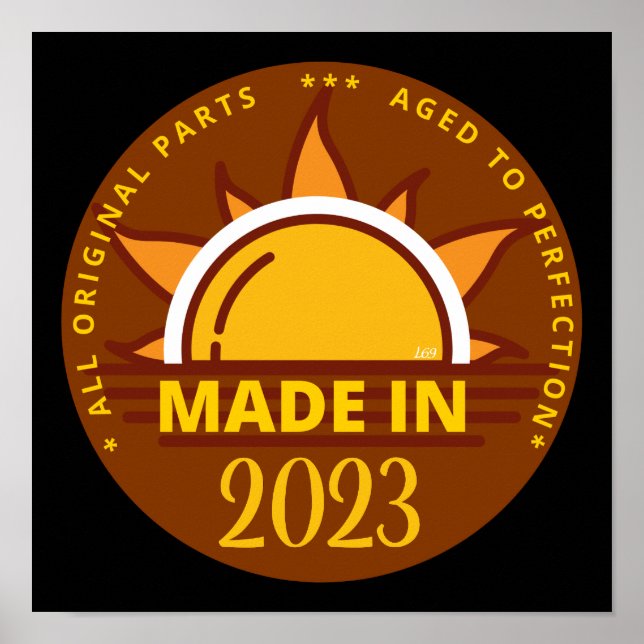 MADE IN 2023 funny birthday gift                   Poster (Front)