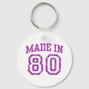 Made in 80 key ring